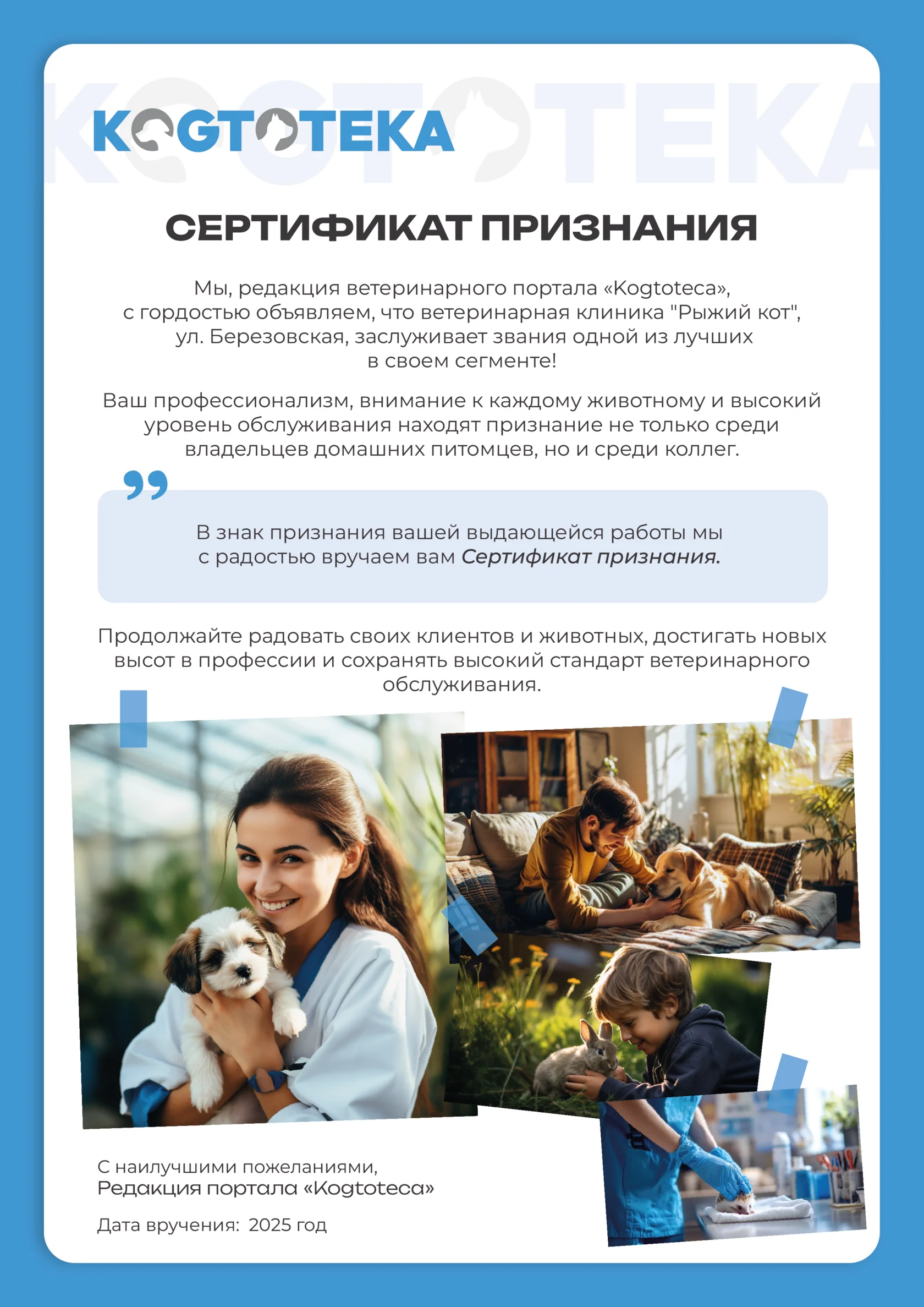 Ветеринарная клиника "Рыжий кот" город Нижний Новгород, ул. Березовская